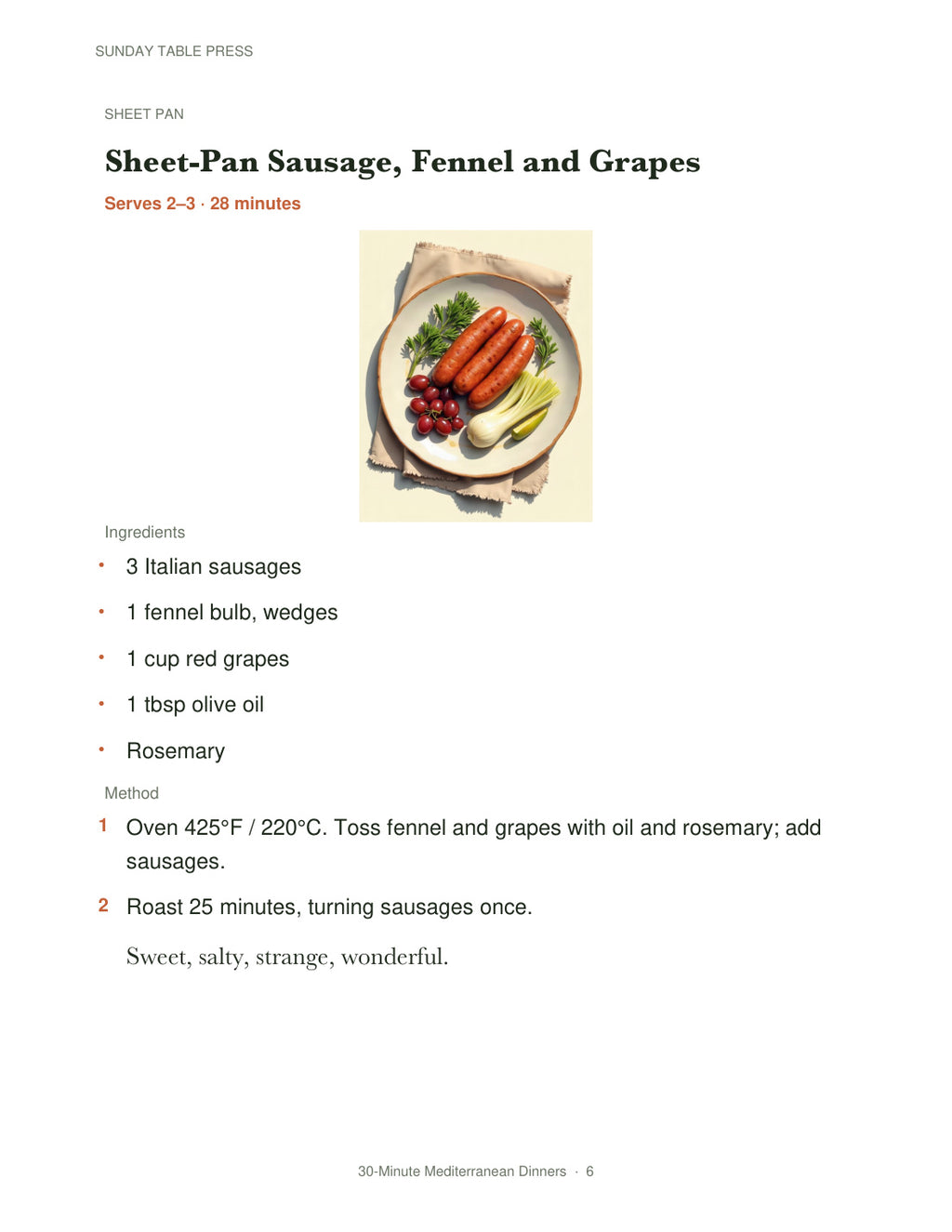 30-Minute Mediterranean Dinners — page 6, actual size