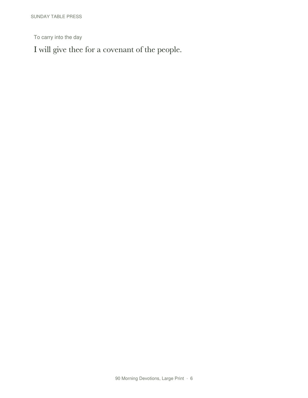90 Morning Devotions, Large Print — page 6, actual size