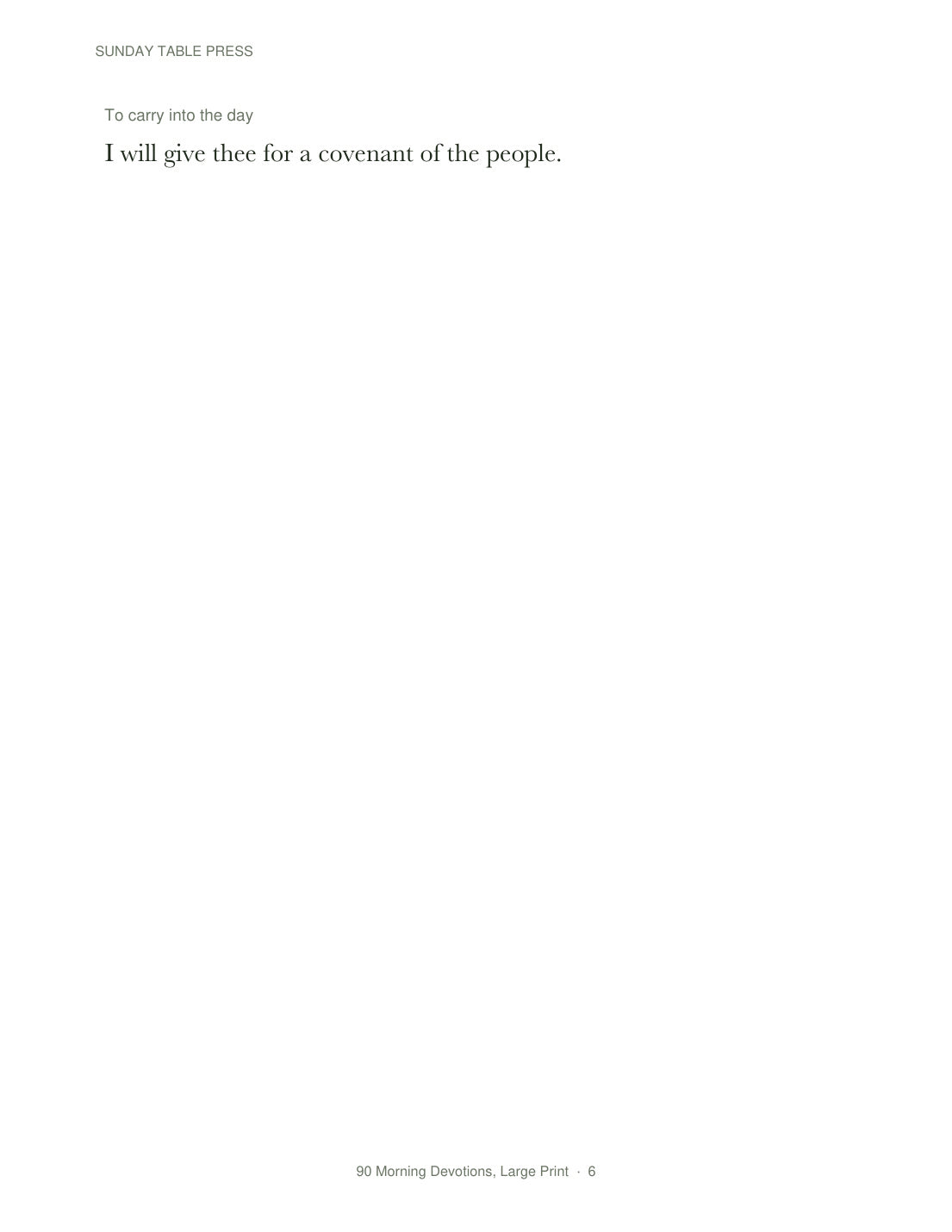 90 Morning Devotions, Large Print — page 6, actual size