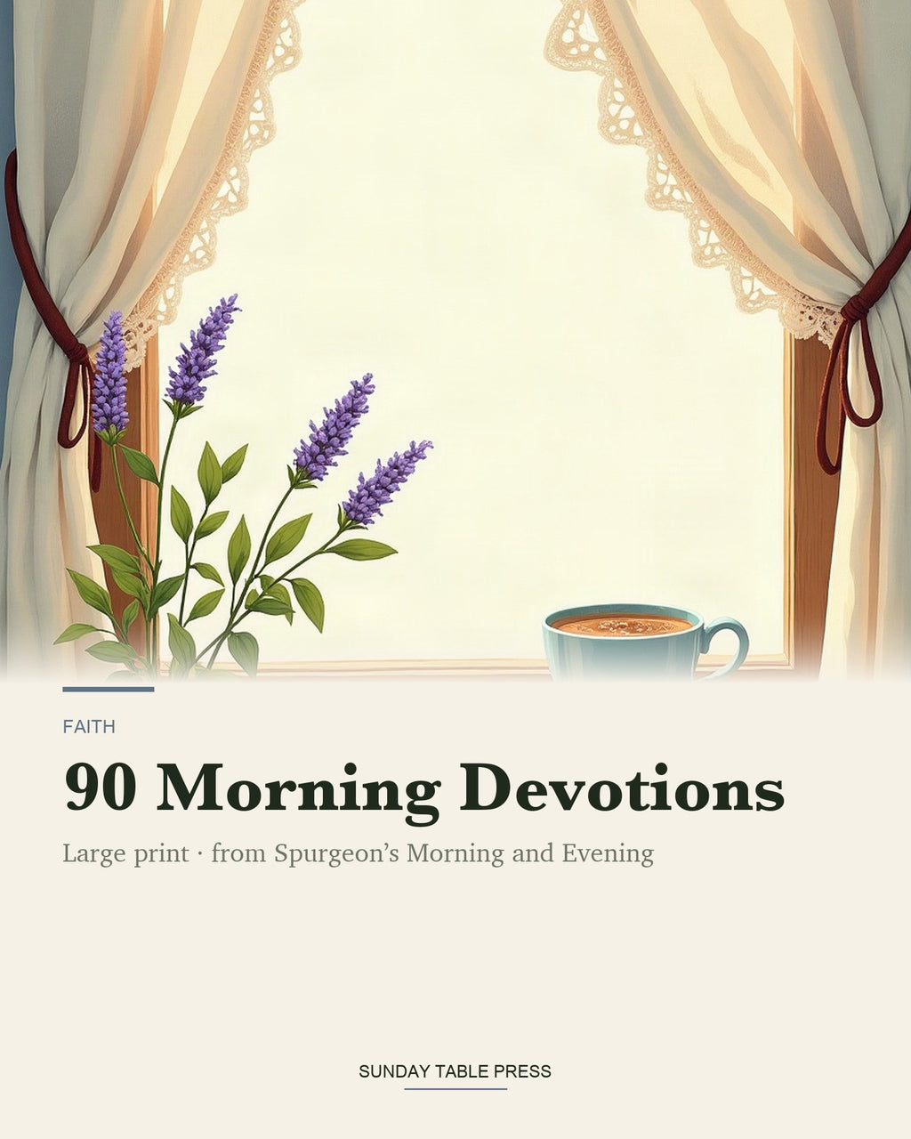 90 Morning Devotions, Large Print — cover
