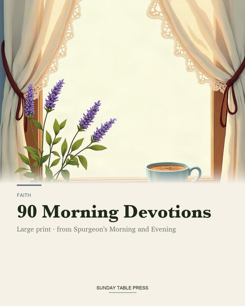 90 Morning Devotions, Large Print — cover