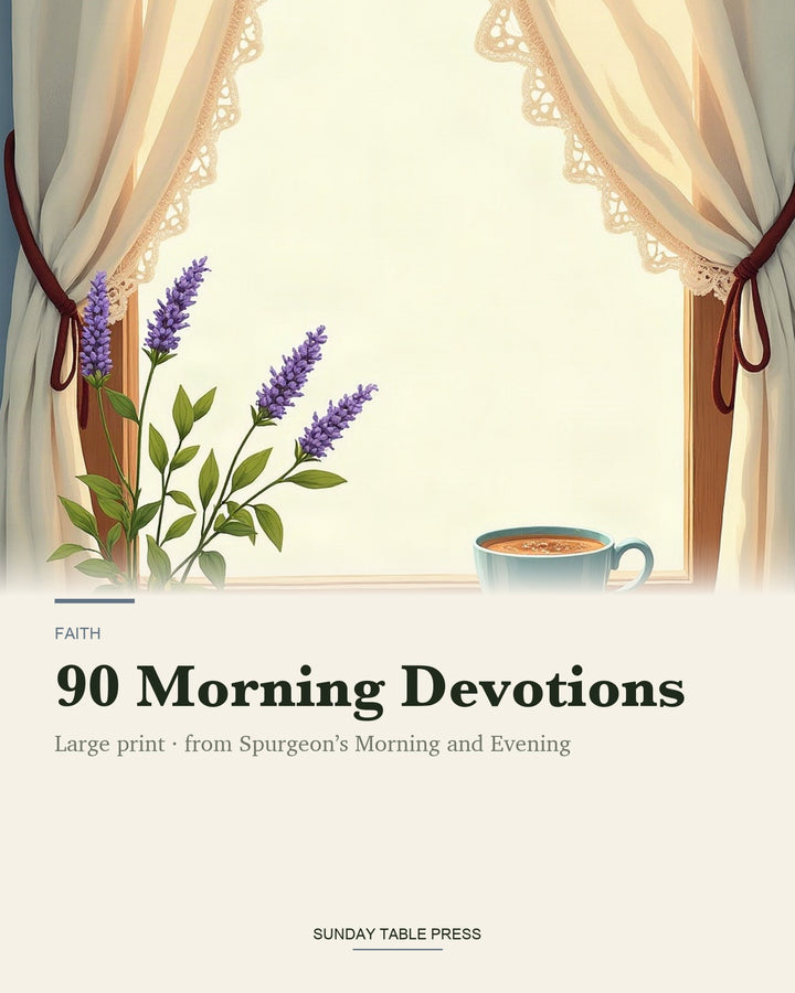 90 Morning Devotions, Large Print — cover