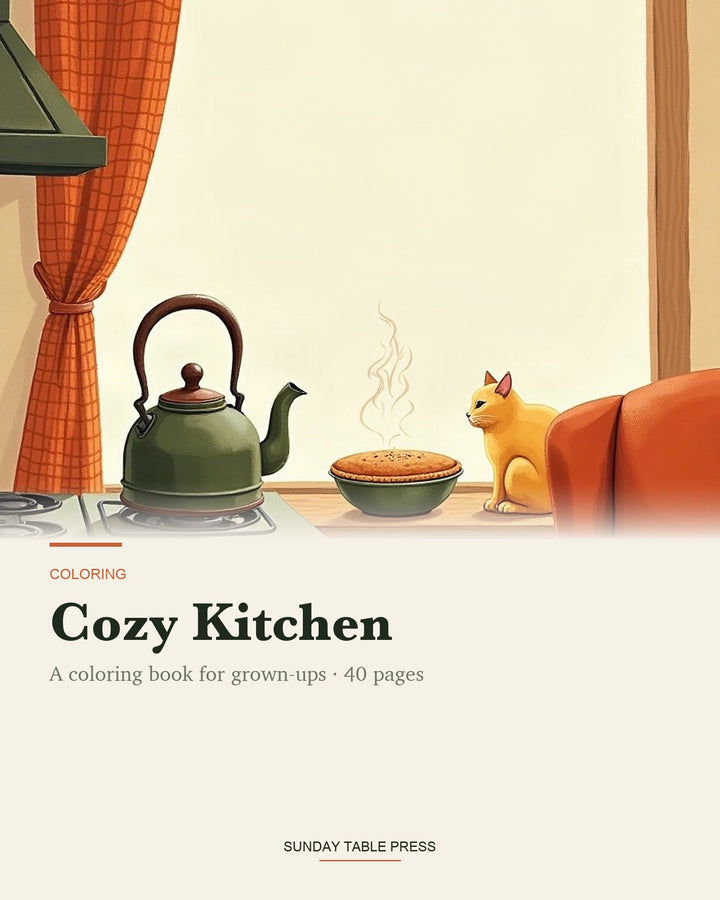 Cozy Kitchen: A Coloring Book for Grown-Ups — cover