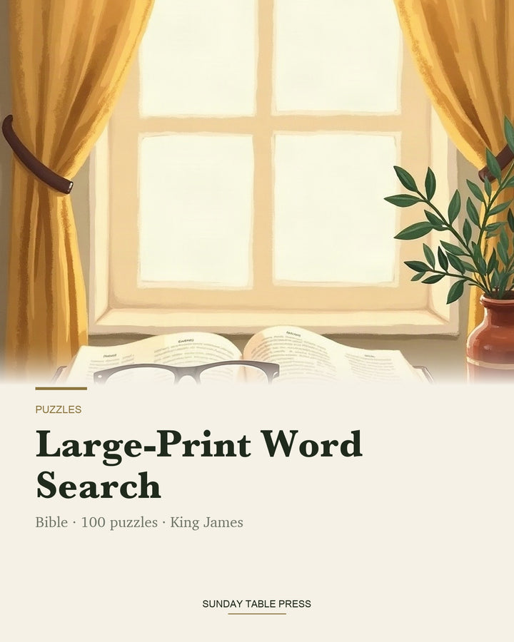 Large-Print Word Search: Bible — cover