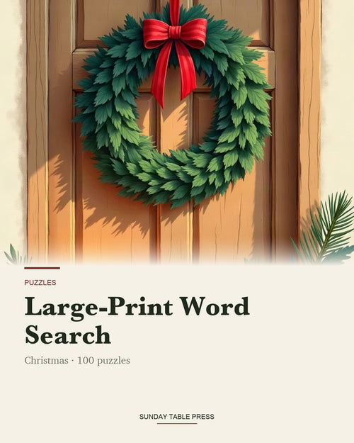 Large-Print Word Search: Christmas — cover