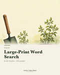 Large-Print Word Search: In the Garden — cover