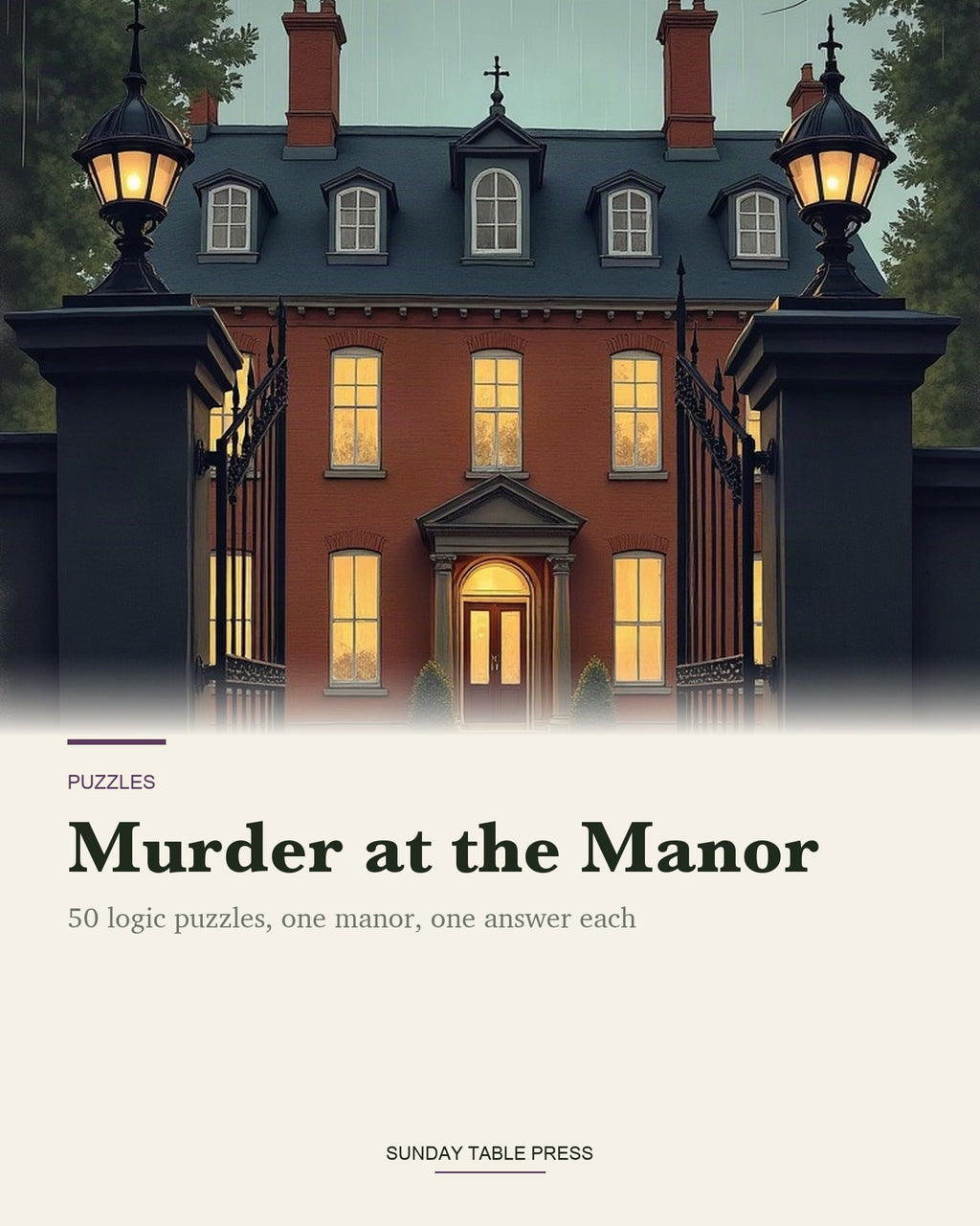 Murder at the Manor: 50 Logic Puzzles — cover