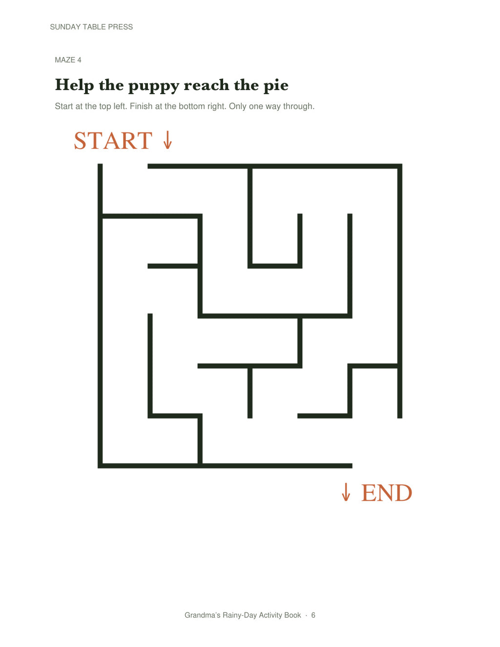 Grandma's Rainy-Day Activity Book — page 6, actual size