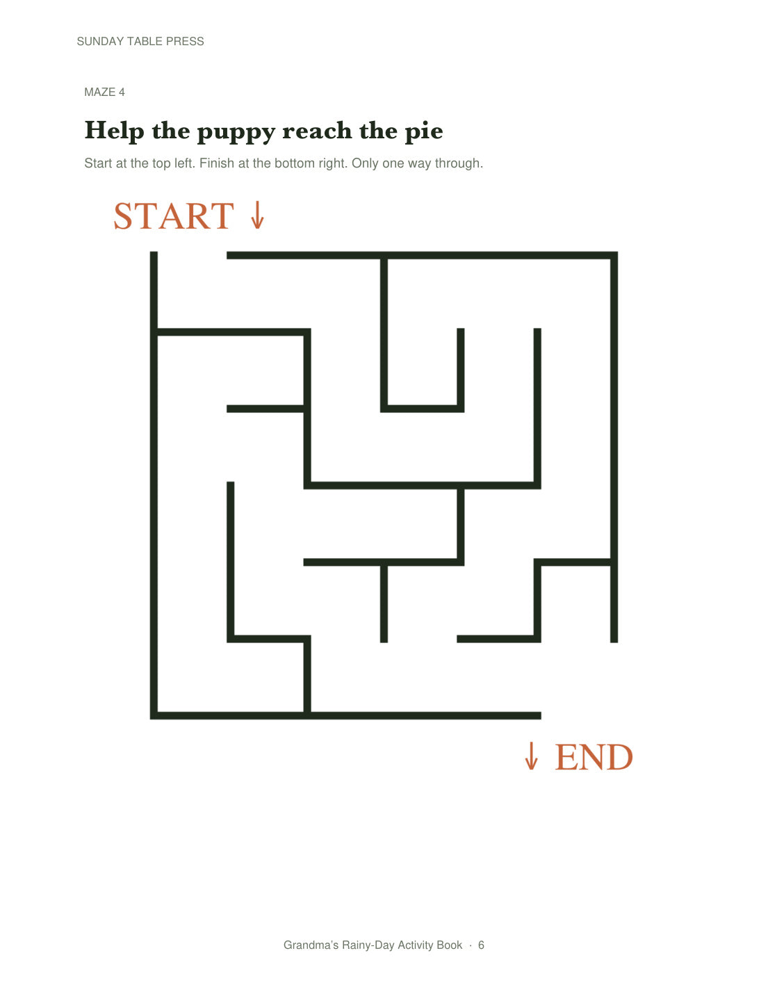 Grandma's Rainy-Day Activity Book — page 6, actual size