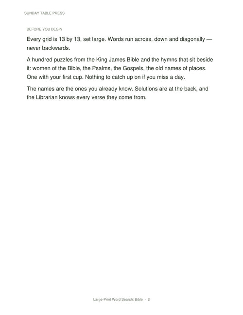 Large-Print Word Search: Bible — page 2, actual size