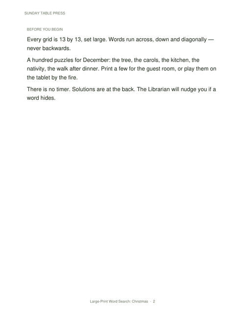 Large-Print Word Search: Christmas — page 2, actual size