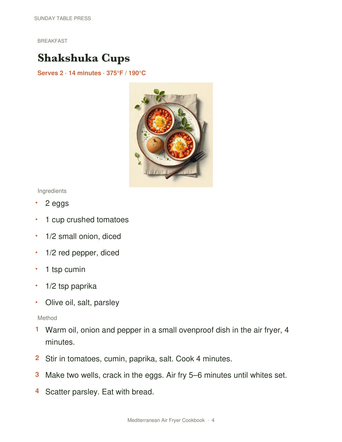 Mediterranean Air Fryer Cookbook — page 4, actual size