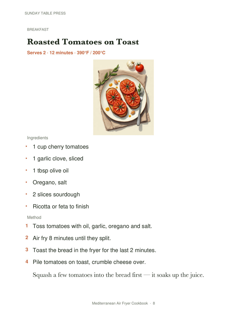 Mediterranean Air Fryer Cookbook — page 8, actual size