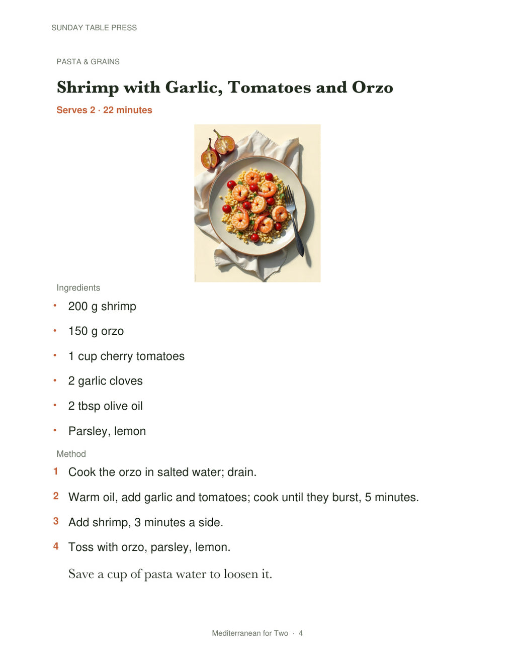 Mediterranean for Two — page 4, actual size