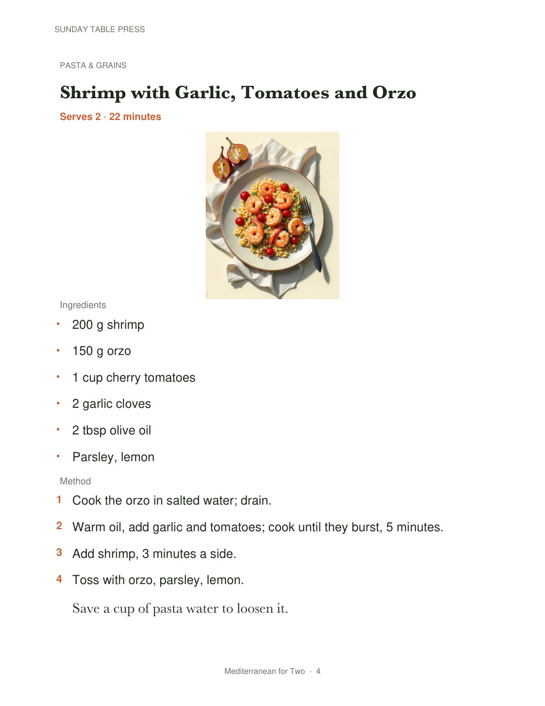 Mediterranean for Two — page 4, actual size