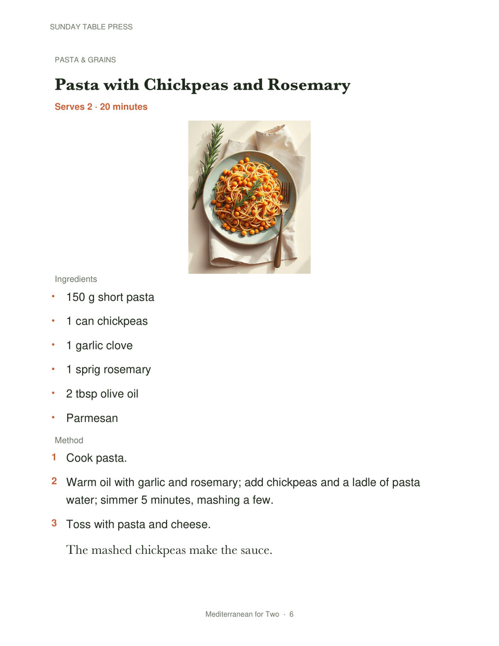 Mediterranean for Two — page 6, actual size