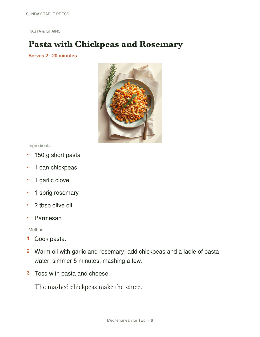 Mediterranean for Two — page 6, actual size